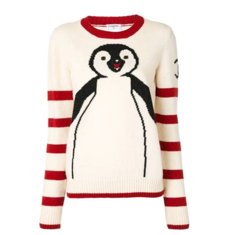 RARE Authentic Vintage Chanel Penguin Sweater